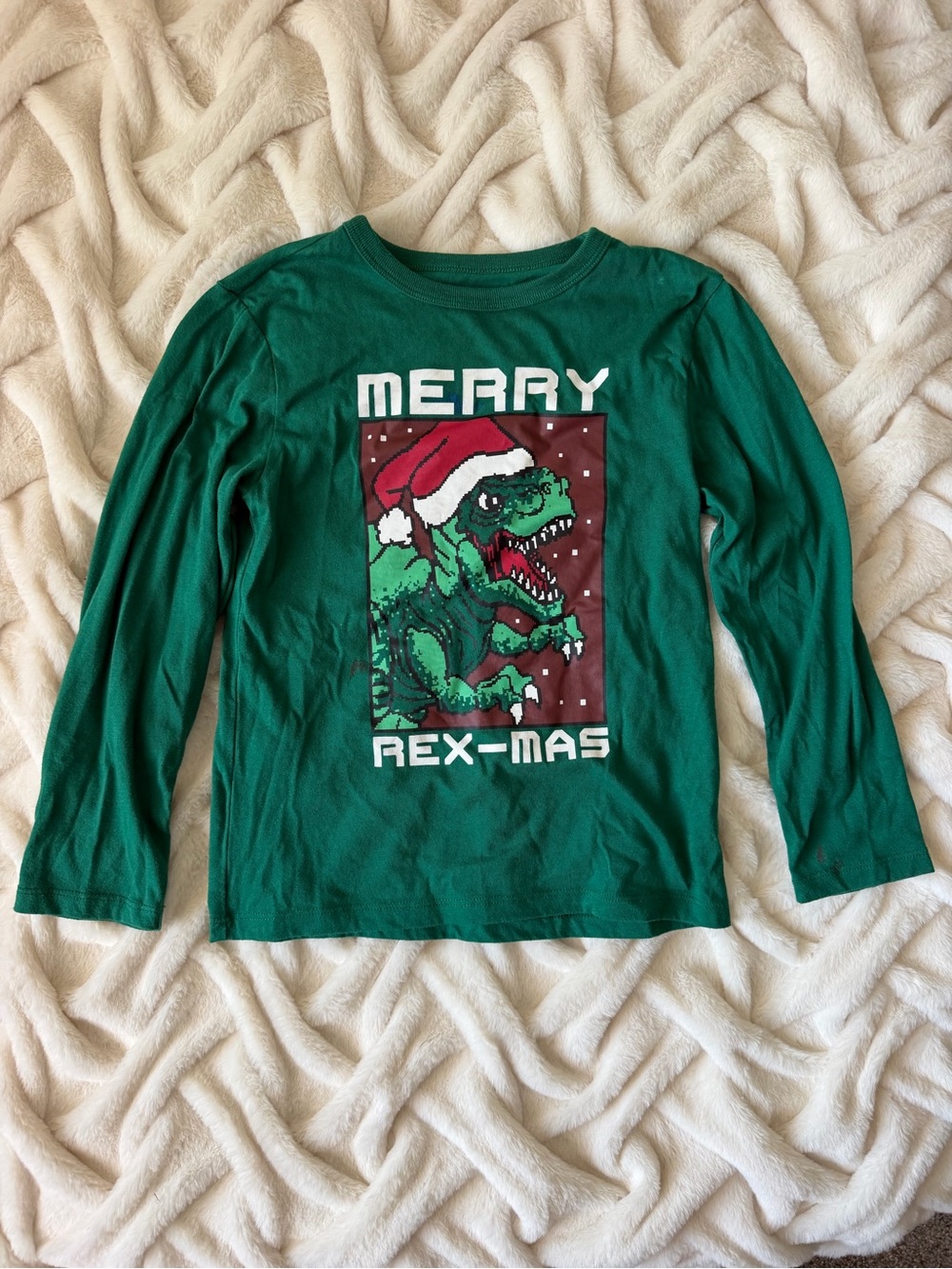 The Children's Place Green 'Merry Rex-Mas' Long Sleeve Tee